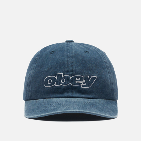 Кепка OBEY Pigment Outline Delta 6 Panel Strapback, цвет синий