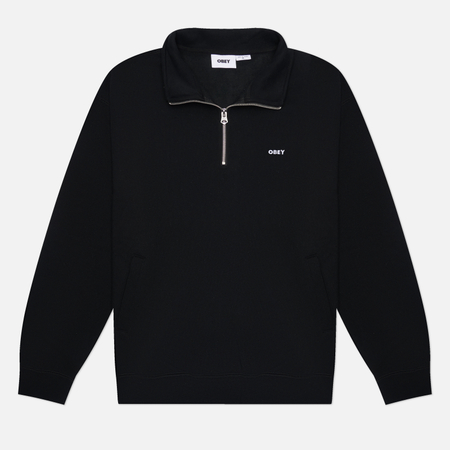 Мужская толстовка OBEY Established Works Bold Mockneck, цвет чёрный, размер XL