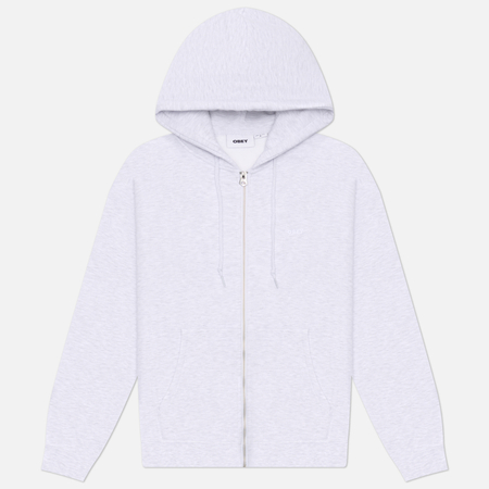 Мужская толстовка OBEY Established Works Bold Zip Hoodie II Fleece, цвет серый, размер S
