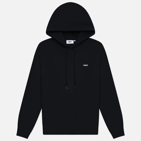Мужская толстовка OBEY Established Works Bold Hoodie II Fleece, цвет чёрный, размер L