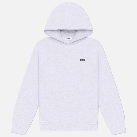 Мужская толстовка OBEY Bold Icon Extra Heavy Hoodie Fleece, цвет серый, размер S
