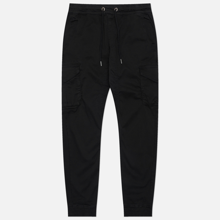 Мужские брюки Alpha Industries Cotton Twill Jogger, цвет чёрный, размер M