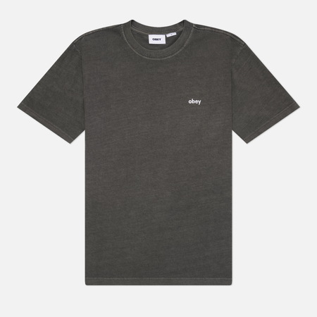 Мужская футболка OBEY Lowercase Pigment, цвет серый, размер M
