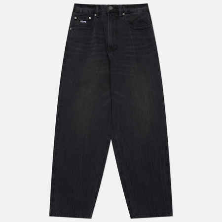 Мужские джинсы OBEY Bigwig Baggy Denim 13.5 Oz, цвет чёрный, размер 30