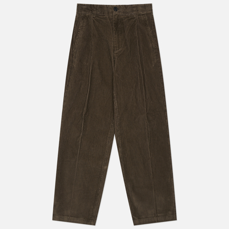 Мужские брюки OBEY Dean Pleated Corduroy, цвет коричневый, размер 34