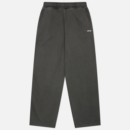 Мужские брюки OBEY Lowercase Pigment Straight Leg, цвет серый, размер XXL