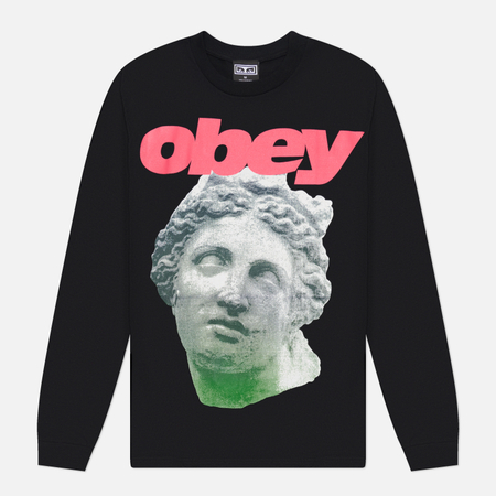 Мужской лонгслив OBEY Etruscan, цвет чёрный, размер L