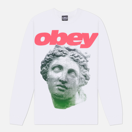Мужской лонгслив OBEY Etruscan, цвет белый, размер XL