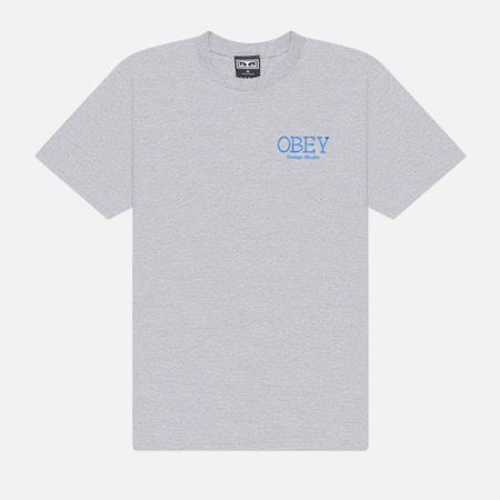 Мужская футболка OBEY Lucky Cat, цвет серый, размер XXL
