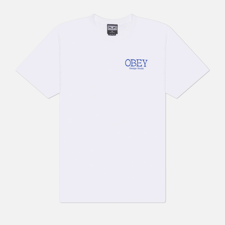 Мужская футболка OBEY Lucky Cat, цвет белый, размер S