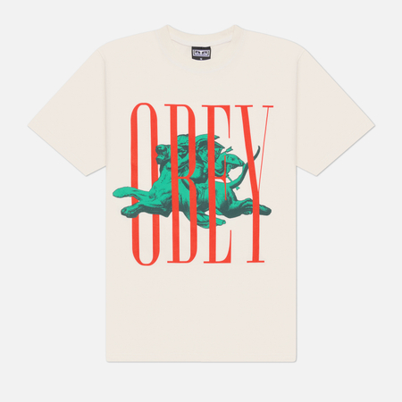 Мужская футболка OBEY Pillars, цвет белый, размер XXL