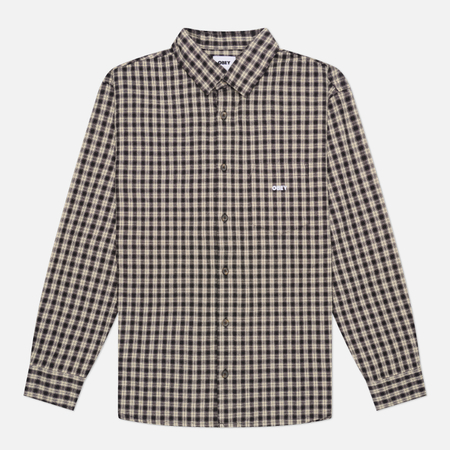 Мужская рубашка OBEY Bigwig Axel Woven, цвет чёрный, размер M