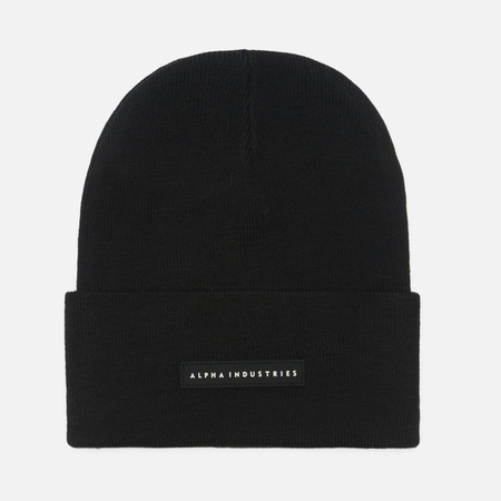Шапка Alpha Industries Rubber Logo, цвет чёрный
