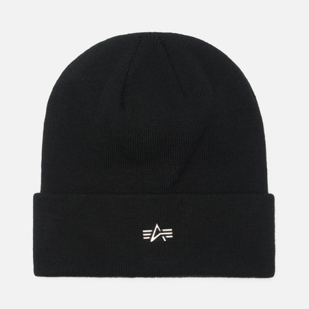 Шапка Alpha Industries Metal Logo, цвет чёрный