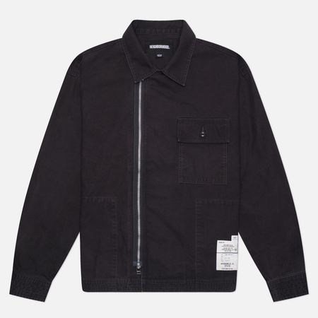 Мужская куртка ветровка Neighborhood Zip Field Shirt, цвет чёрный, размер L