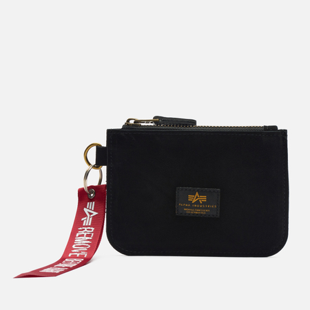 Кошелек Alpha Industries Leather Coin, цвет чёрный