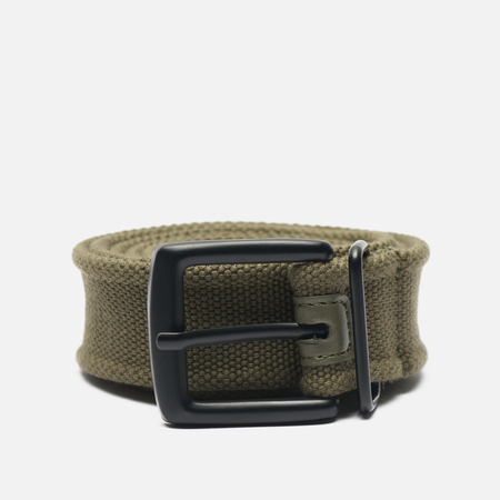 Ремень Evisu Washed Canvas Army, цвет оливковый
