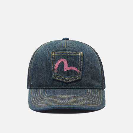 Кепка Evisu Washed Denim Regular Fit, цвет синий