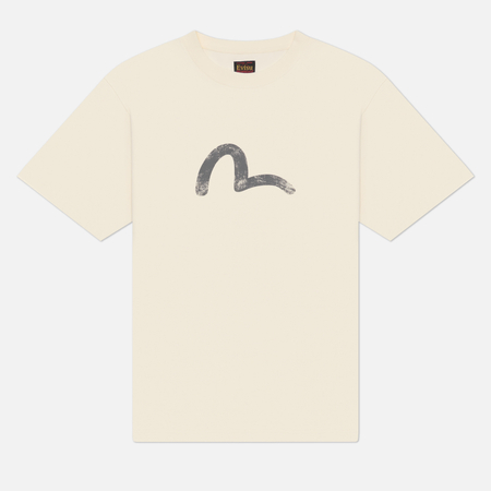 Мужская футболка Evisu Vintage Seagull, цвет бежевый, размер L
