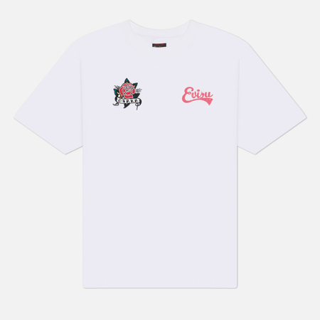 Мужская футболка Evisu Osaka Rose, цвет белый, размер XL