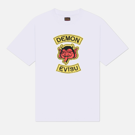 Мужская футболка Evisu Demon, цвет белый, размер M