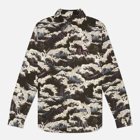 Мужская рубашка Evisu Heritage Wave All Over Print, цвет синий, размер M