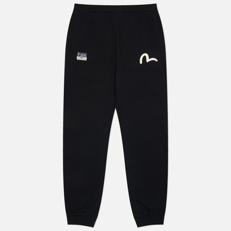 Мужские брюки Evisu Heritage Seagull Printed Daicock, цвет чёрный, размер S