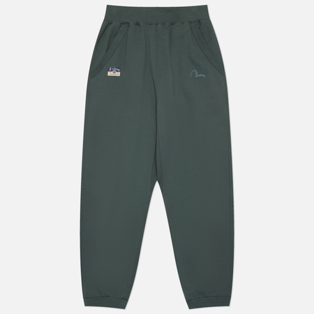 Мужские брюки Evisu Heritage Emboss Kamon, цвет зелёный, размер S