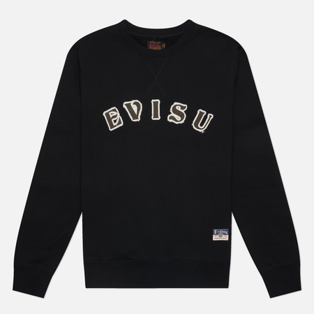 Мужская толстовка Evisu Heritage Embroidered Badge Fleece, цвет чёрный, размер XXL