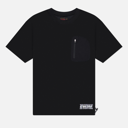 Мужская футболка Evisu Heritage Seagull Printed Sport Pocket, цвет чёрный, размер XL