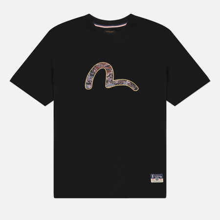 Мужская футболка Evisu Heritage Seagull Brocade Applique Regular Fit, цвет чёрный, размер M