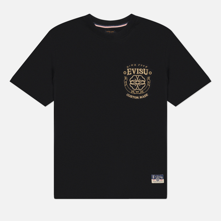 Мужская футболка Evisu Heritage Brocade Kamon Applique, цвет чёрный, размер M