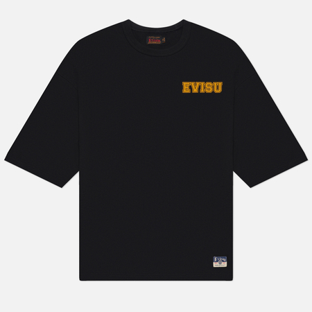 Мужская футболка Evisu Heritage Flocking Logo Printed, цвет чёрный, размер L