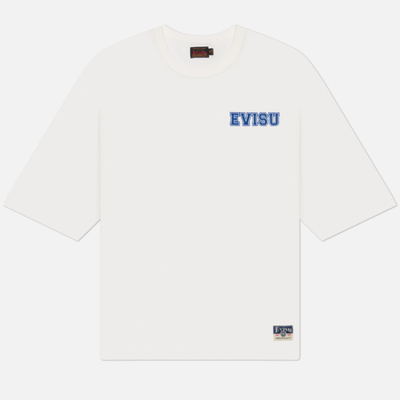 Мужская футболка Evisu Heritage Flocking Logo Printed, цвет белый, размер L