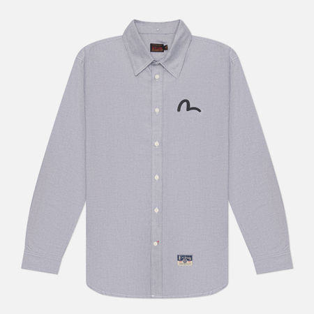 Мужская рубашка Evisu Heritage Oxford Seagull Black Print, цвет серый, размер M
