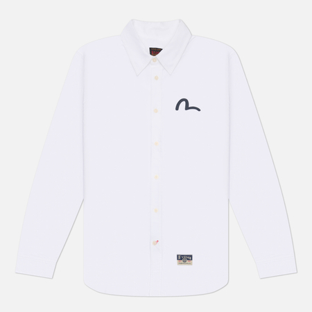 Мужская рубашка Evisu Heritage Oxford Seagull Black Print, цвет белый, размер S