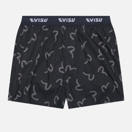 Мужские трусы Evisu Heritage Essential Trunks All Over Print, цвет чёрный, размер S