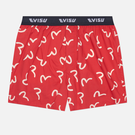Мужские трусы Evisu Heritage Essential Trunks All Over Print, цвет красный, размер S