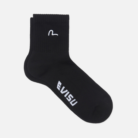 Носки Evisu Heritage Seagull Embroidered Mid, цвет чёрный, размер 40-46 EU
