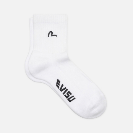 Носки Evisu Heritage Seagull Embroidered Mid, цвет белый, размер 40-46 EU