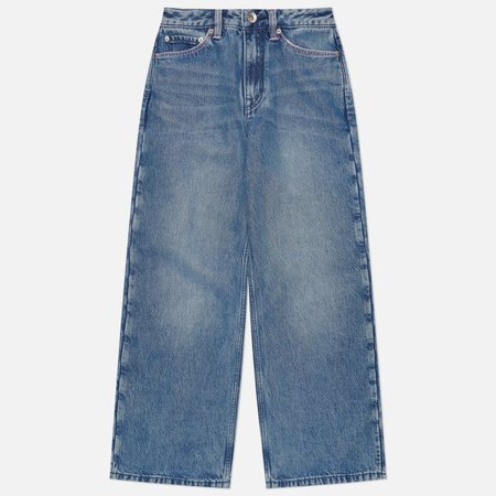 Женские джинсы Evisu Heritage Washed Daicock Straight Pink, цвет голубой, размер 25