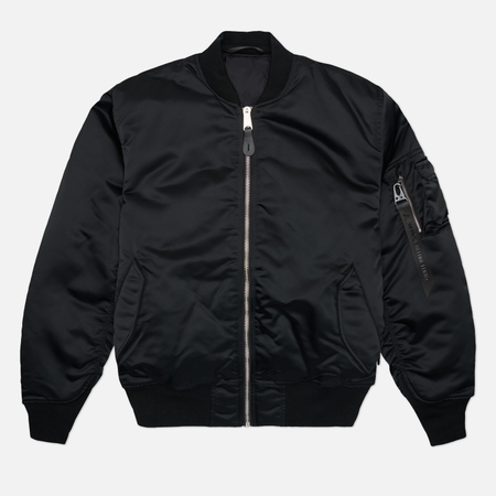 Мужская куртка бомбер Alpha Industries MA-1 Base Flight, цвет чёрный, размер M
