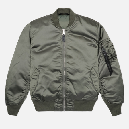 Мужская куртка бомбер Alpha Industries MA-1 Base Flight, цвет зелёный, размер L