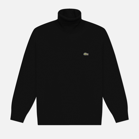 Мужской свитер Lacoste Cotton Jersey Roll Neck, цвет чёрный, размер XL