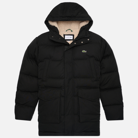 Мужской пуховик Lacoste Long Puffer Casual, цвет чёрный, размер 54
