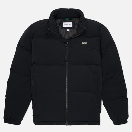Мужской пуховик Lacoste Water Repellent Hooded Down, цвет чёрный, размер 58
