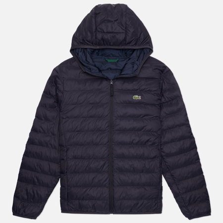 Мужской пуховик Lacoste Water Repellent Down Windbreaker, цвет синий, размер 58