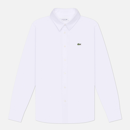 Женская рубашка Lacoste Regular Fit Cotton, цвет белый, размер S