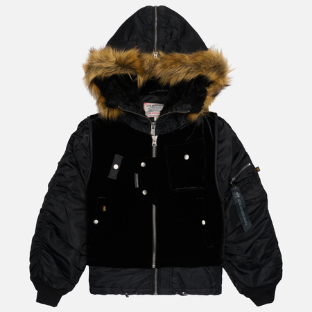 Мужская демисезонная куртка Alpha Industries x Andersson Bell Vest Layered N2B, цвет чёрный, размер M