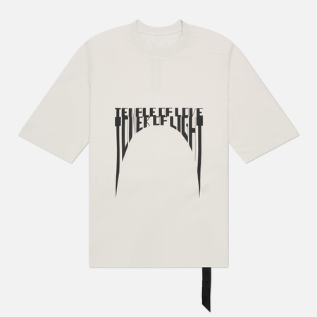 Мужская футболка Rick Owens DRKSHDW Tower Walrus Temple Of Love Tower Of Light Print, цвет бежевый